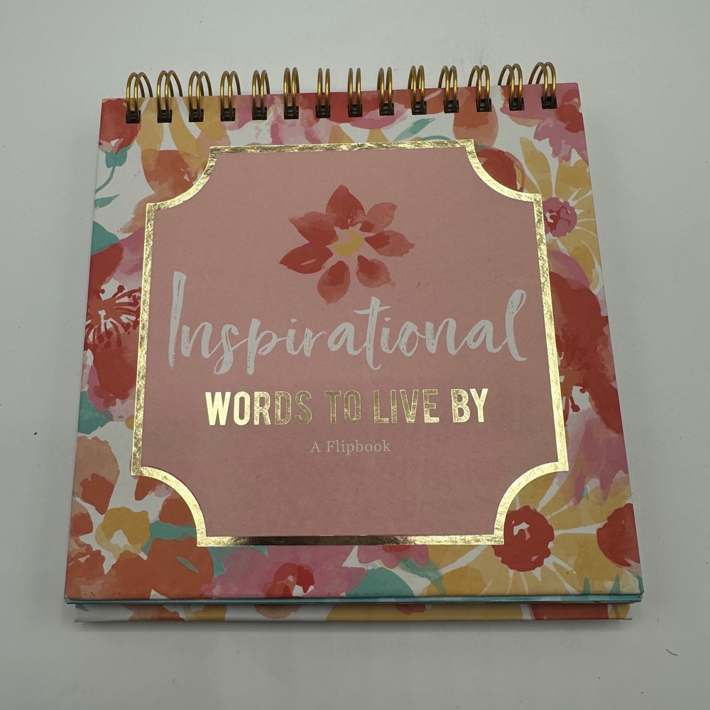 Greenbrier International Inspirational Words to Live By Desktop Flipbook Floral